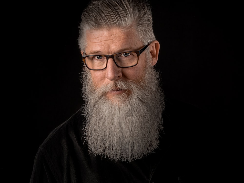 man wearing eyeglasses with black frames