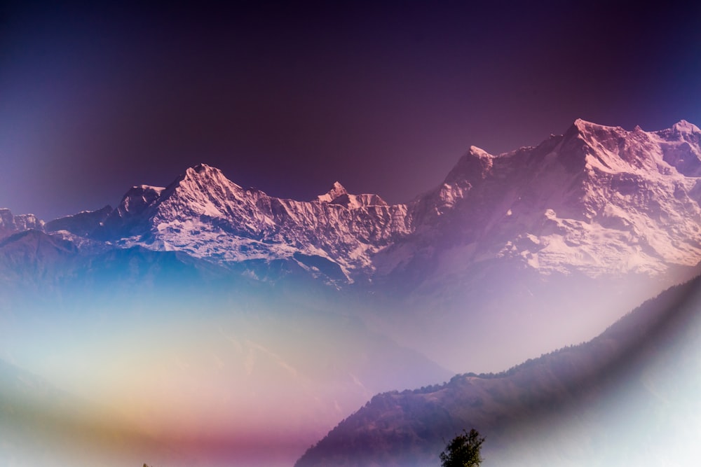 photo of mountain covered with snow