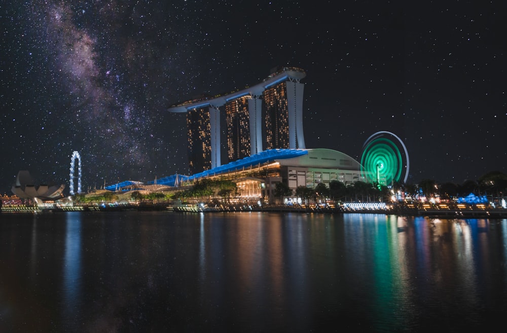 city buildings during nighttime