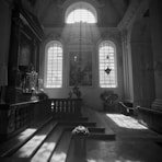 grayscale photography of empty stair