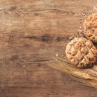 cookies, bread, and wheat on table