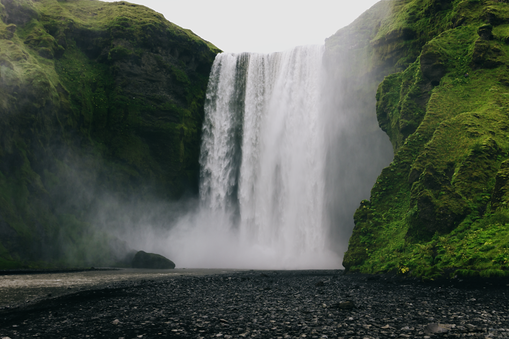 scenery of waterfalls