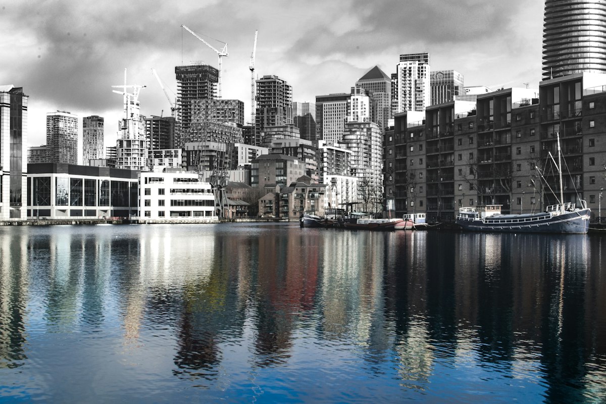 Canary Wharf skyline, London's financial district