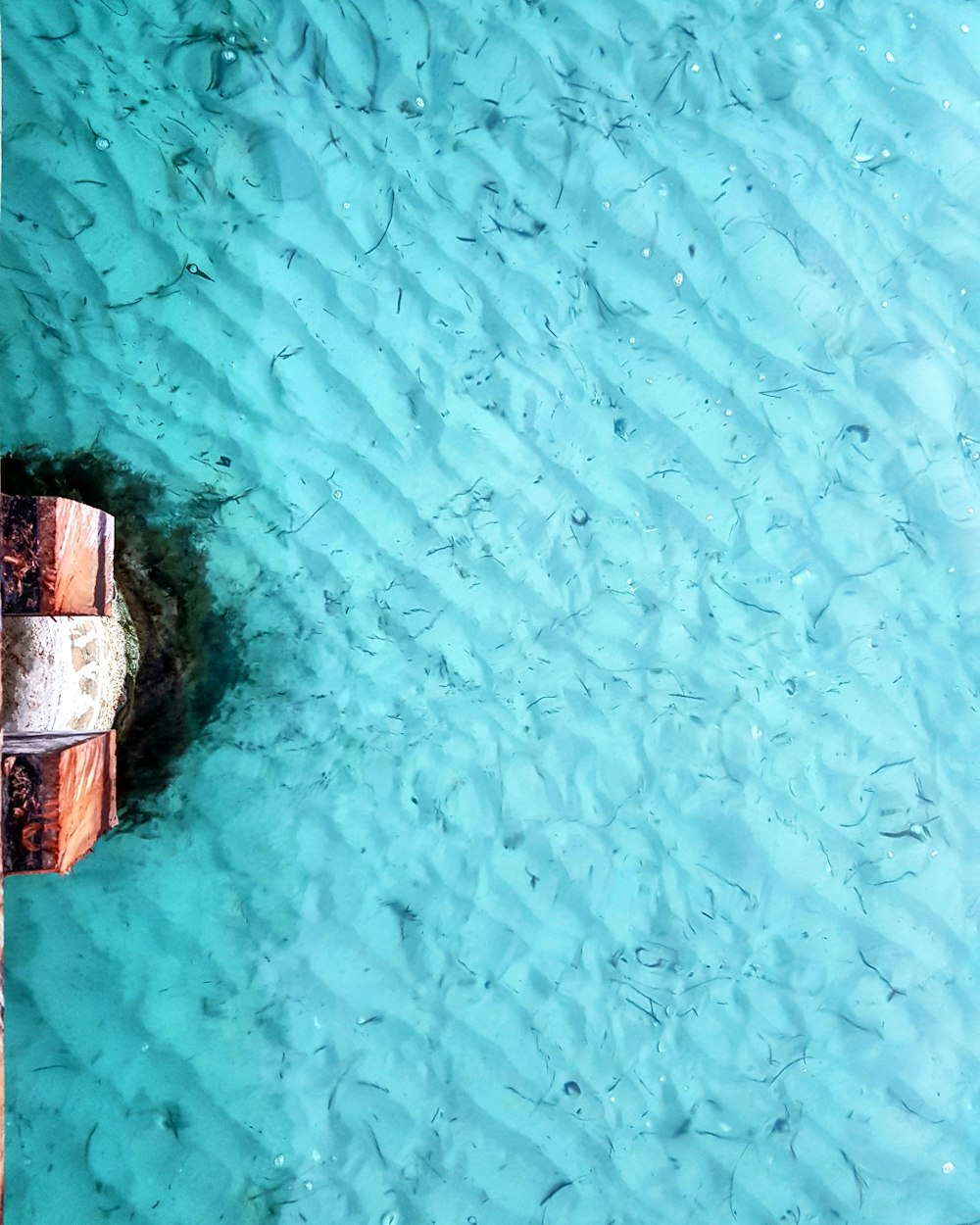 Photographie à vol d’oiseau de l’île et du plan d’eau