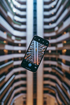 photo of smartphone in camera application