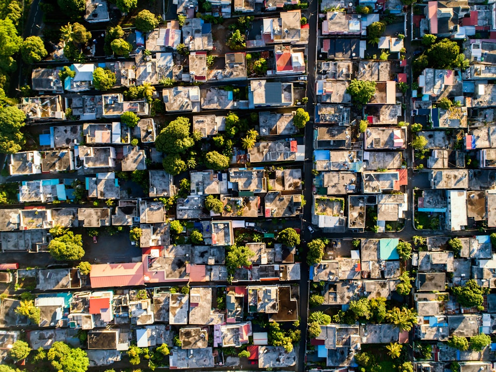 village overhead photography