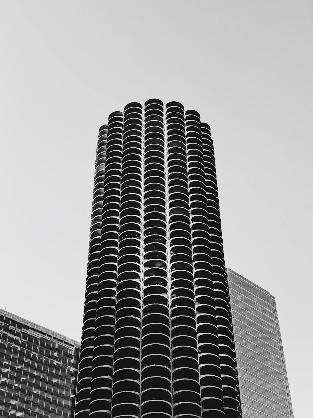 black and gray concrete buildings under white sky