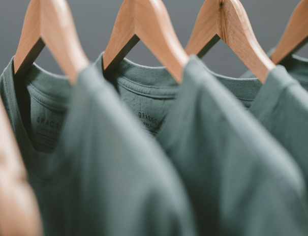 green clothes hanger