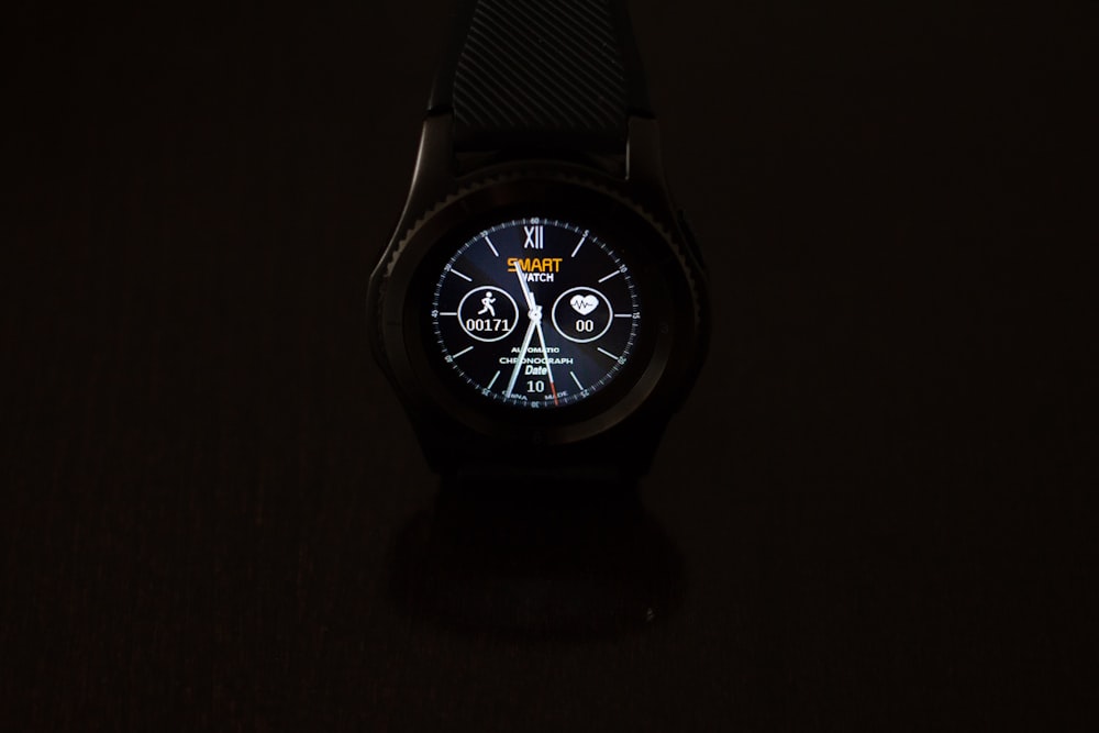 round black smartwatch