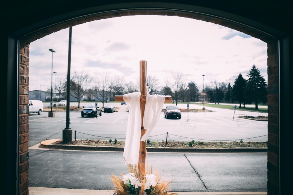 brown cross decor