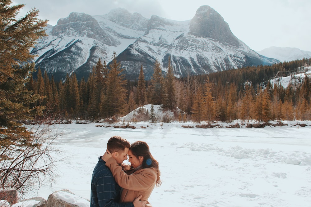 man and woman embracing each other