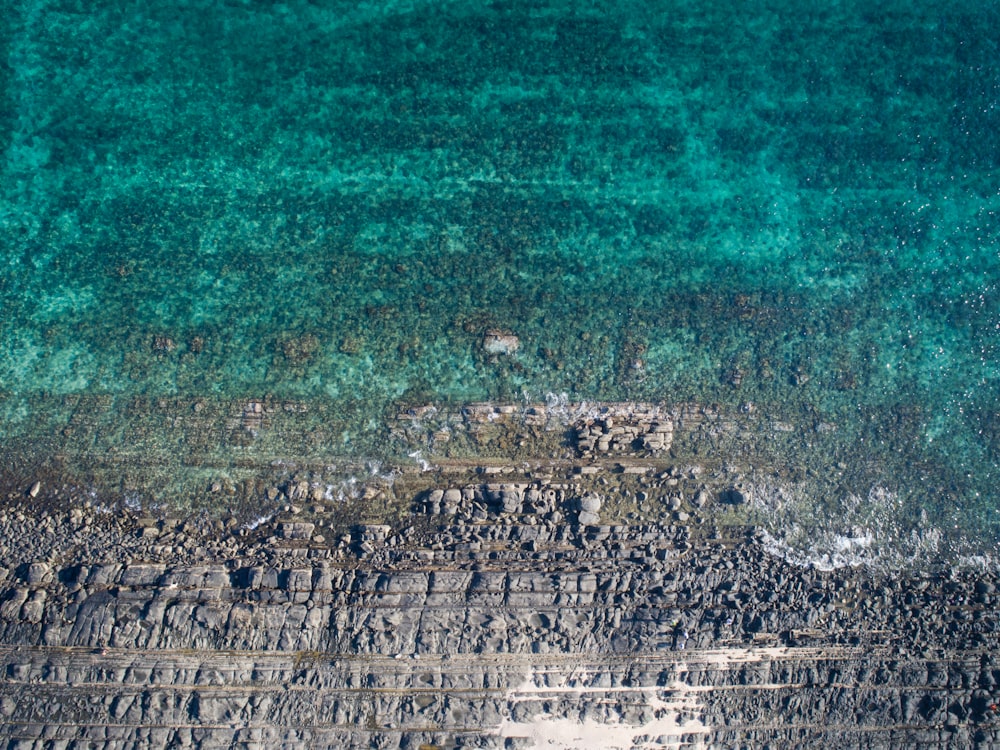 bird's eye view photography of coastline