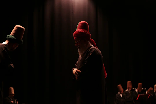 two men performing on stage