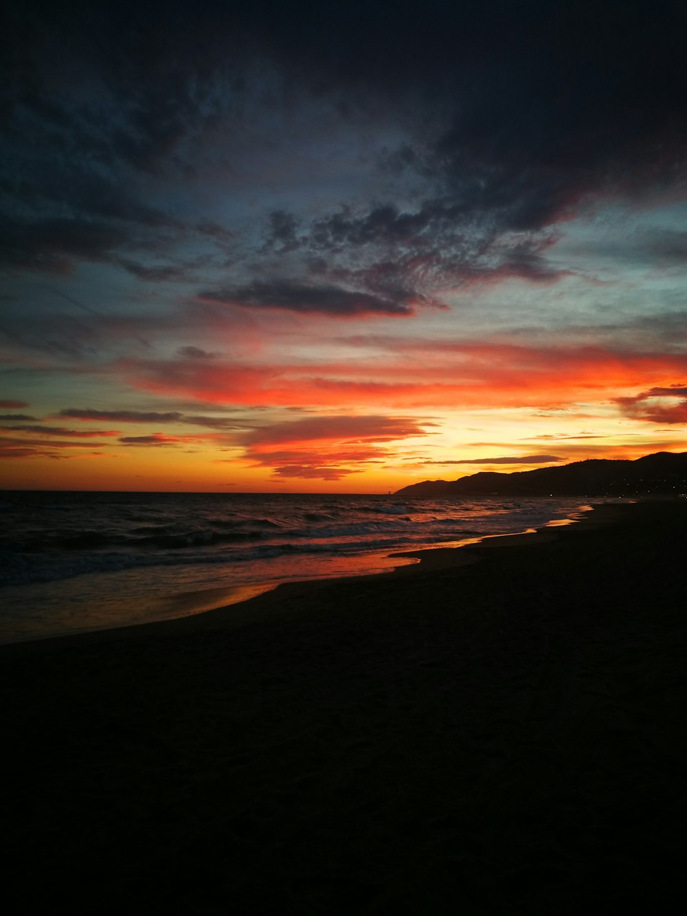 seashore taken during sunset