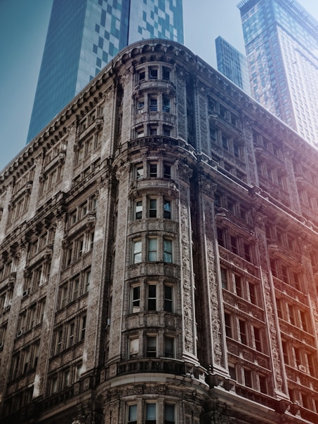 architectural photography of brown building