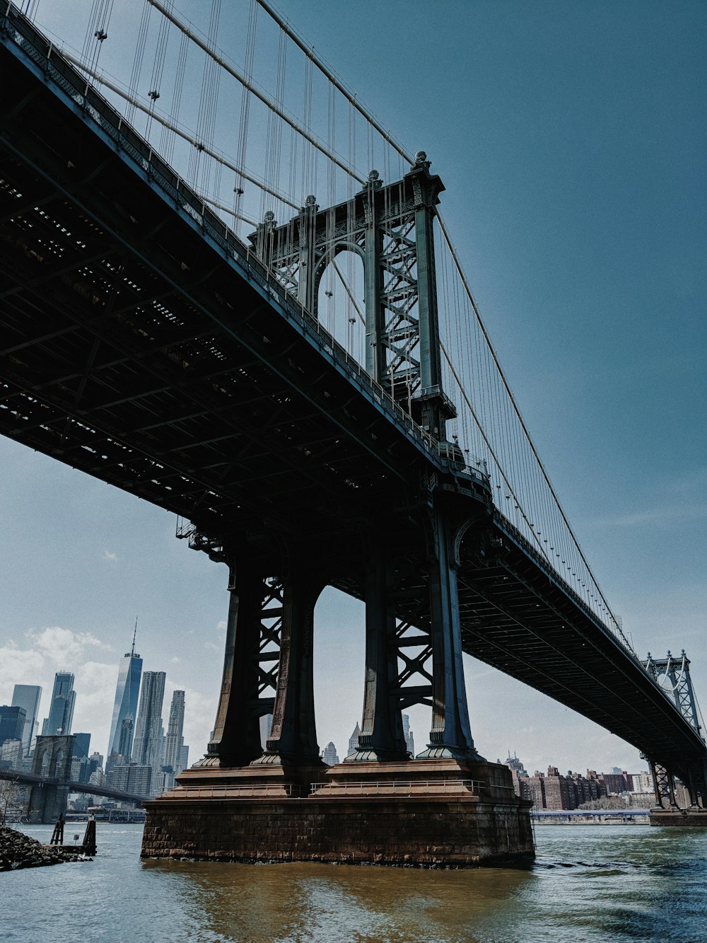 architectural photography of bridge