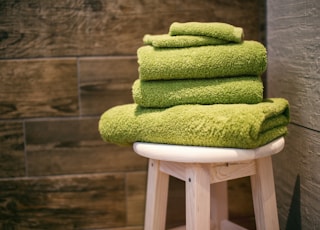 four green towels