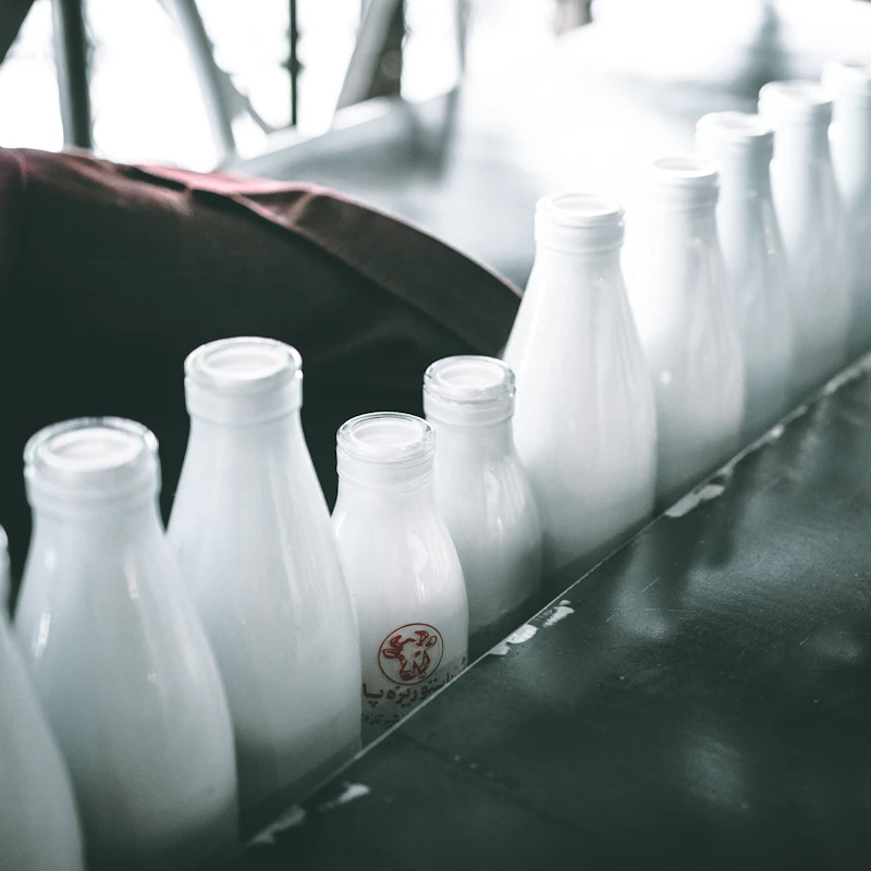 Milk bottles