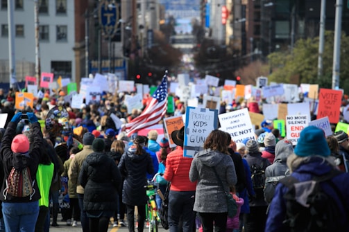 protesting group of people