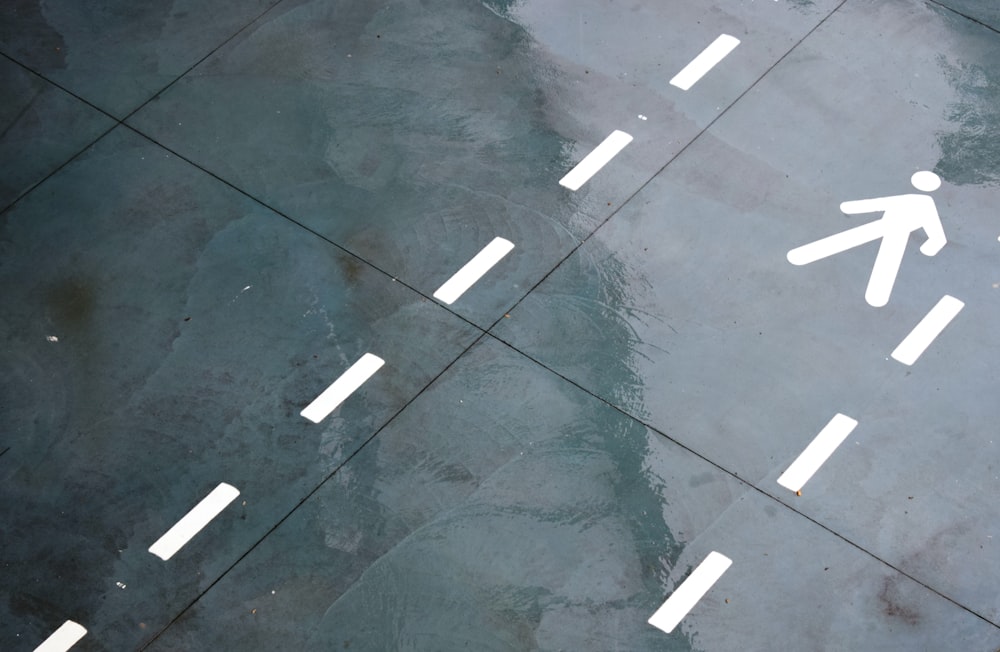 aerial shot of concrete pavement