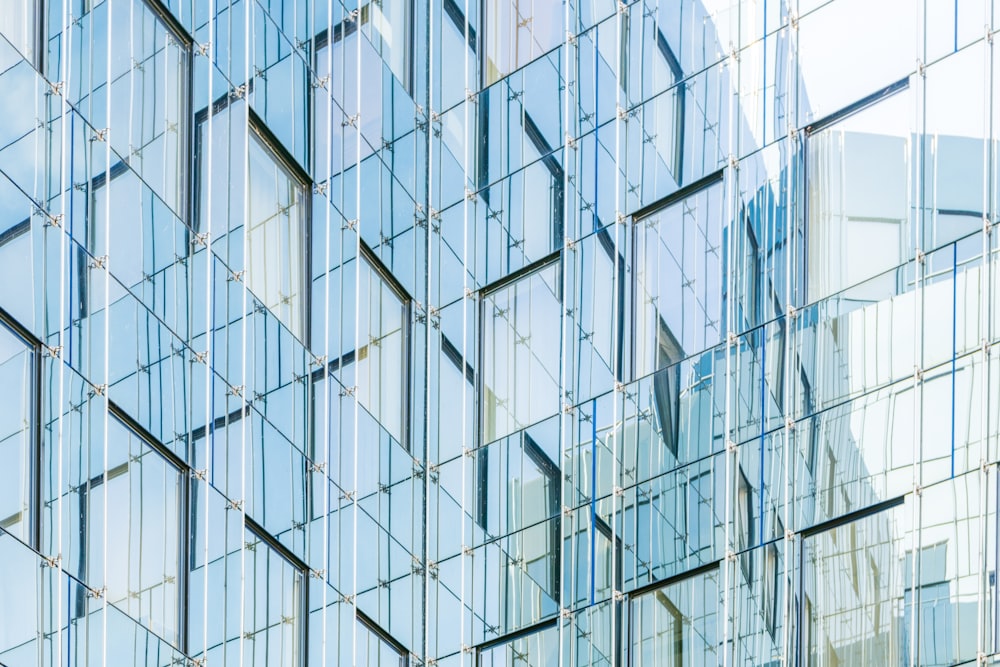 architectural photography of glass building
