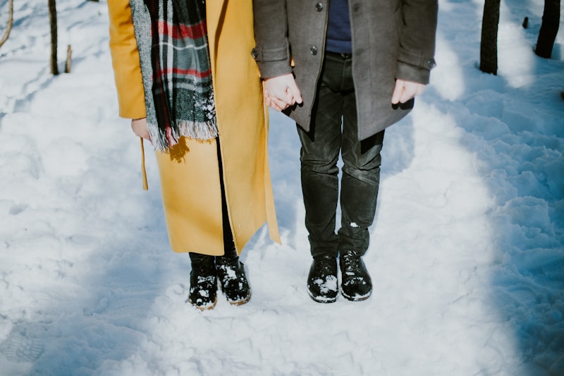 Chic couple standing