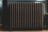 A collection of various types of radiators on display.