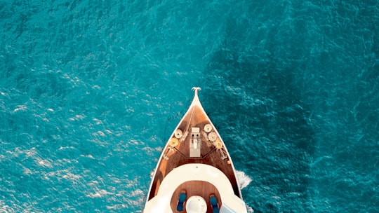 birds eye photography of boat on body of water in Hulhumalé Maldives