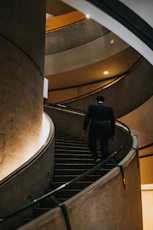 man at stairs