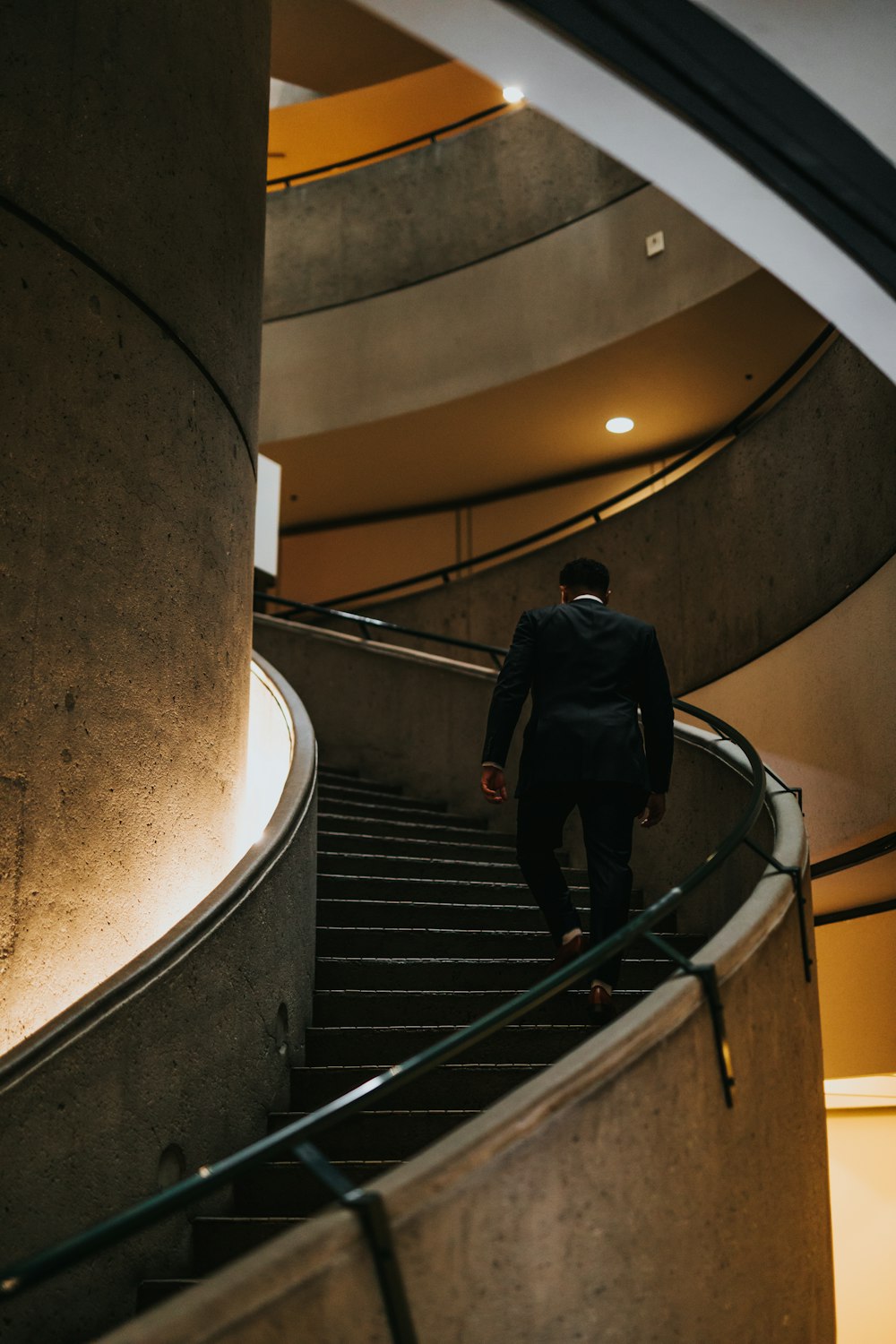 man at stairs