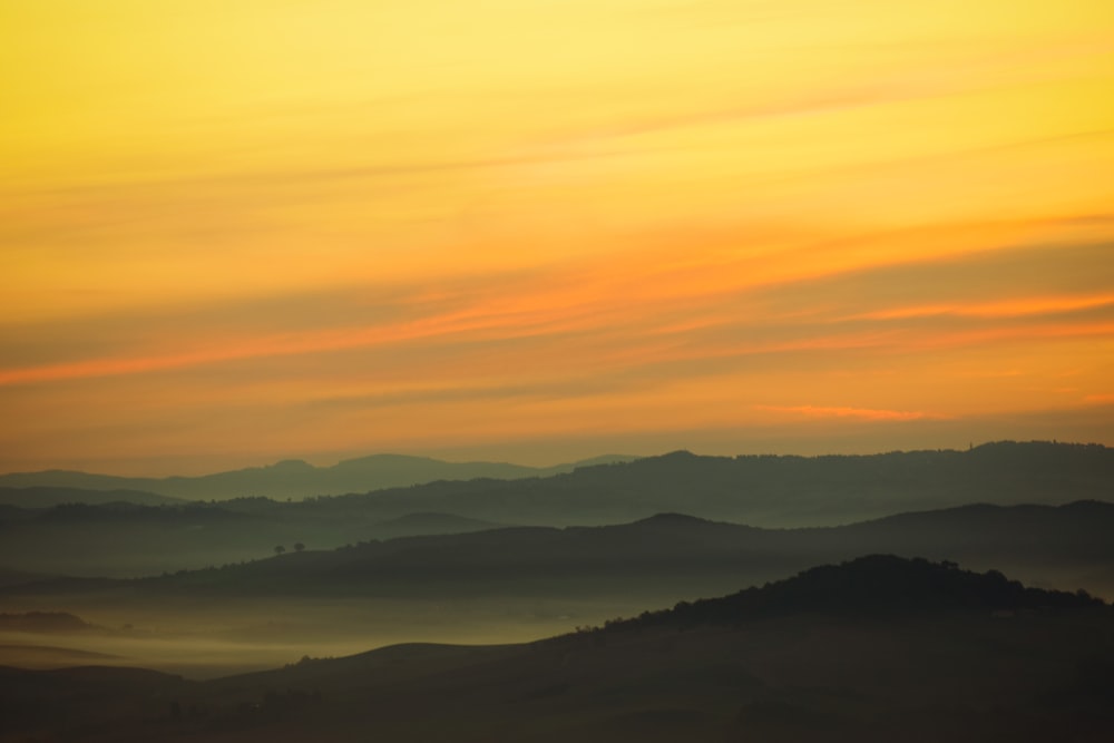 landscape photo of mountain during golden hour