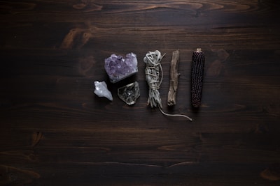 flat lay photography of geodes