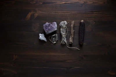 flat lay photography of geodes