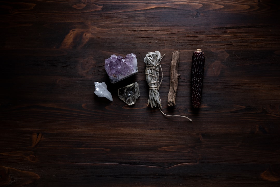 flat lay photography of geodes