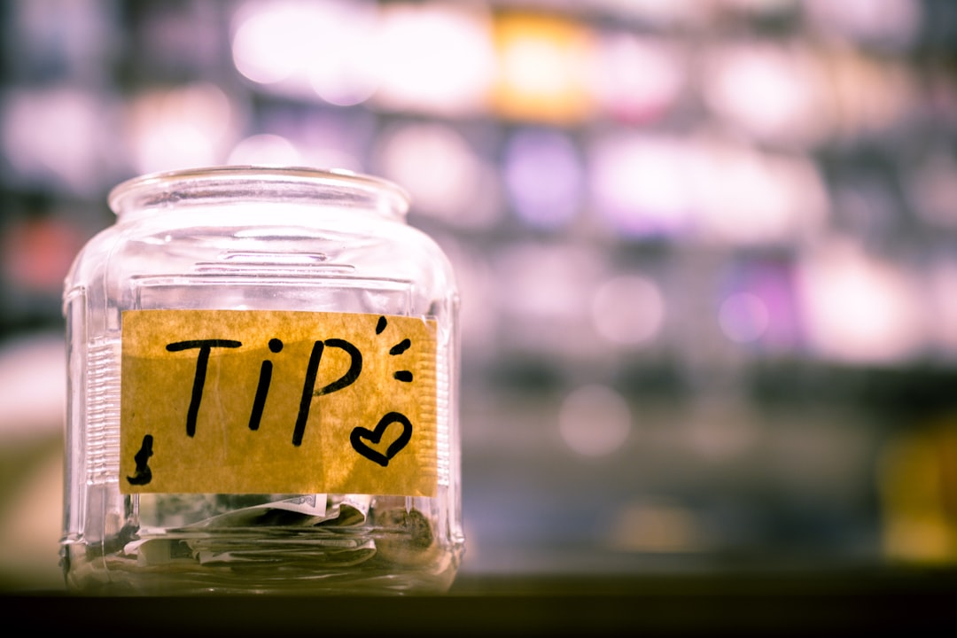 clear glass jar, Tip Jar