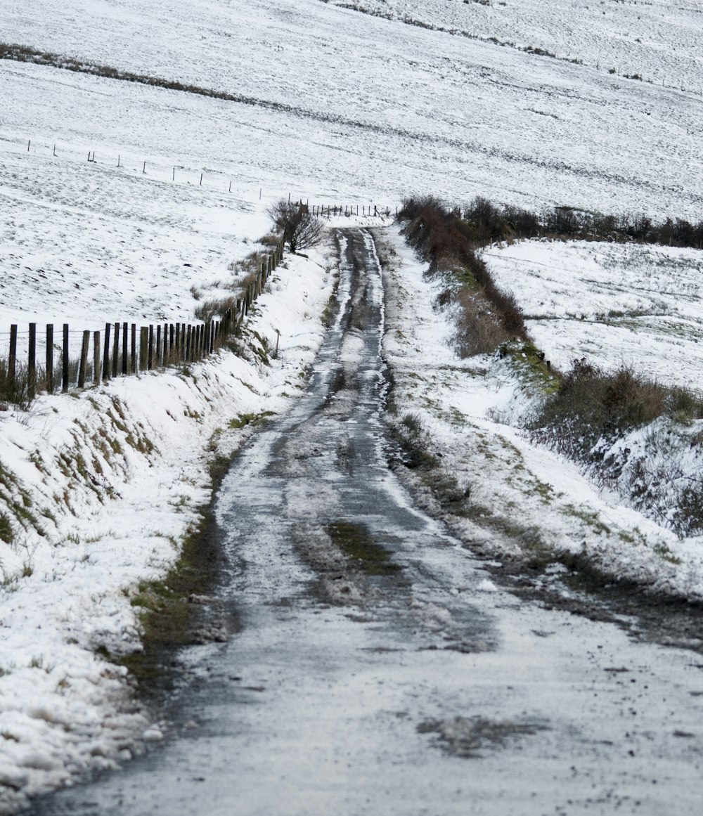 snow covered road