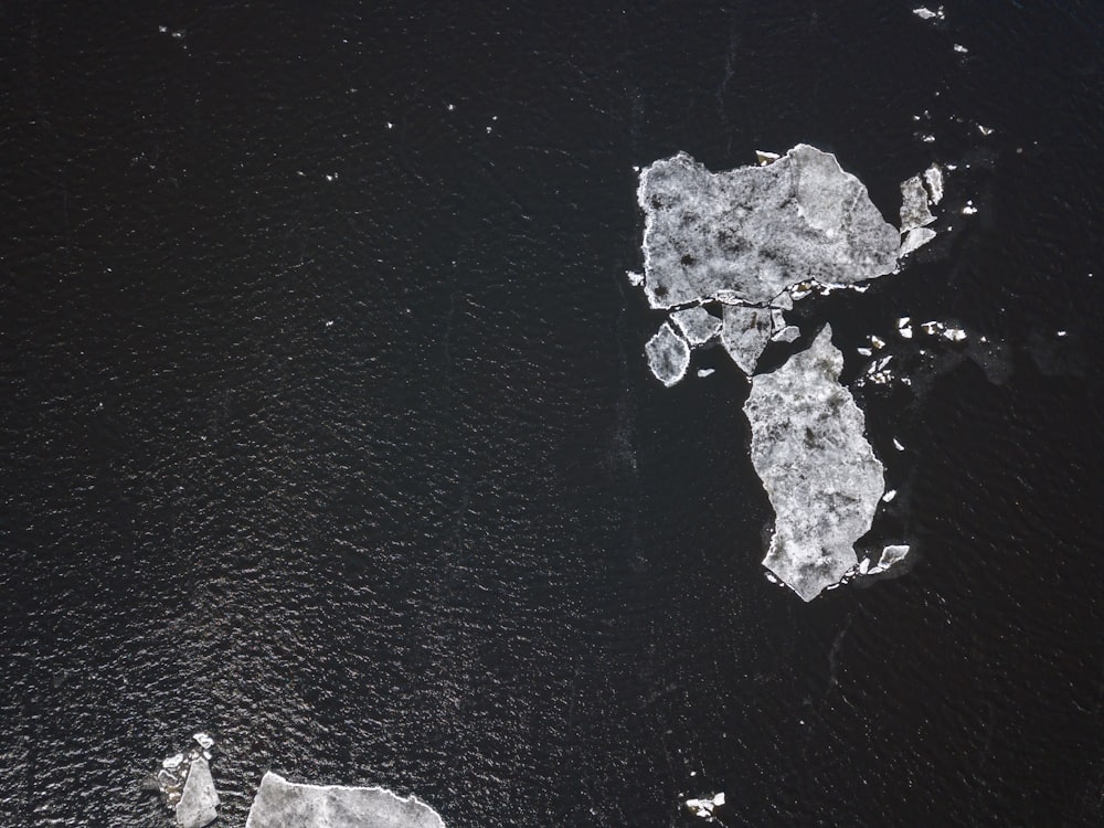 aerial photography of ice sheets