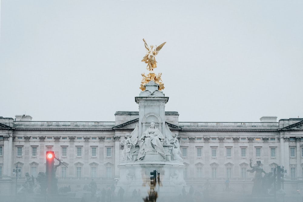 gold concrete statue