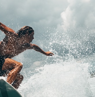 man surfing