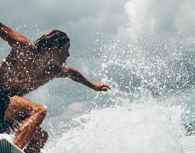 man surfing