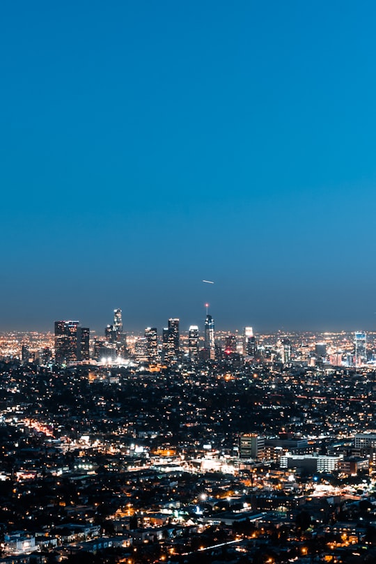 bird's eye view photography of city scape in Griffith Observatory United States