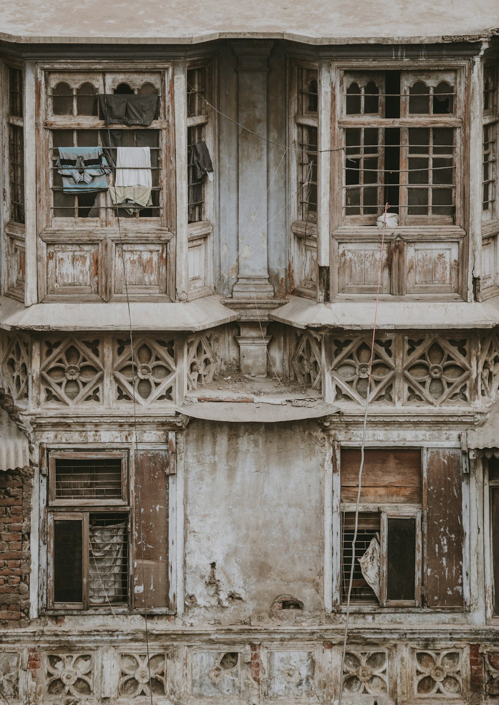 brown wooden house windows