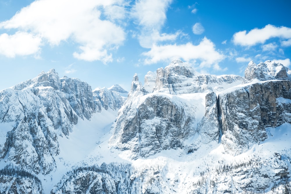 mountains covered with snow