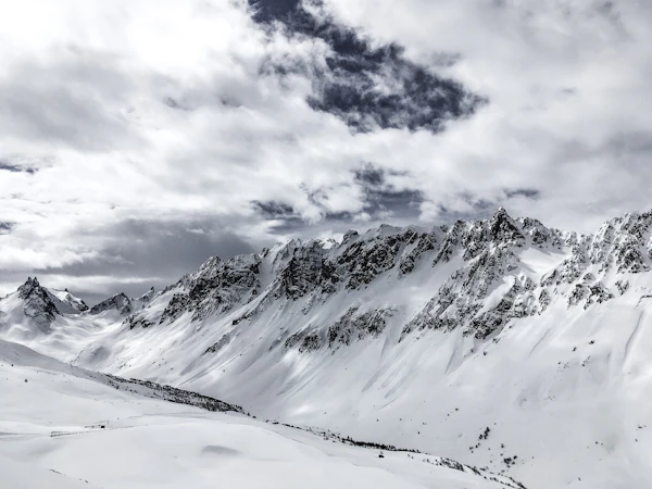 Group skiing down the piste