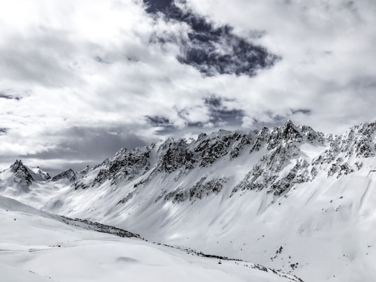 snow covered mountain in Valloire France