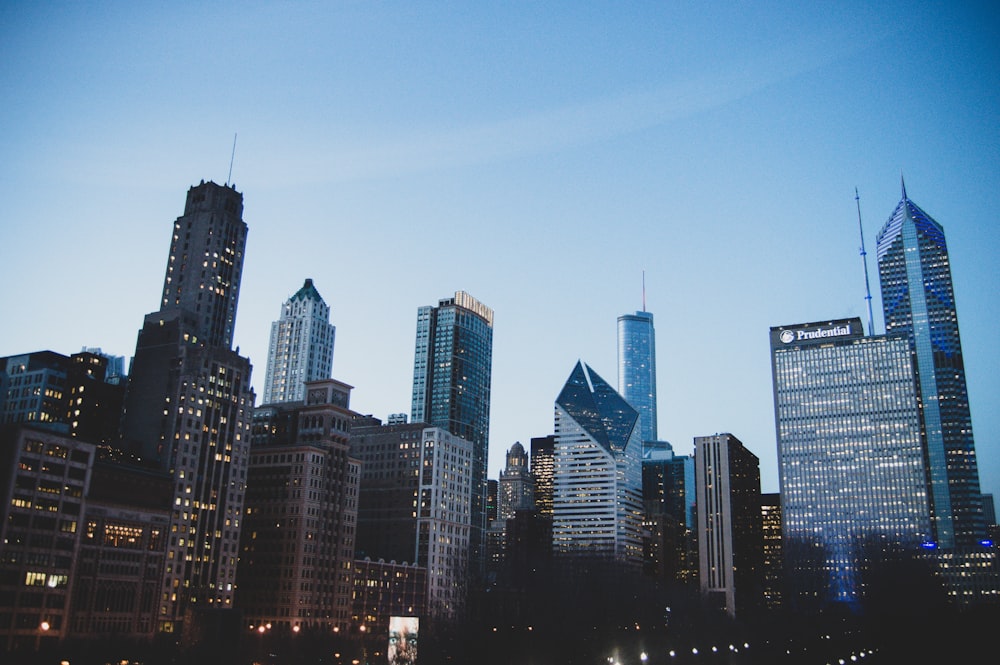 high-rise buildings in city