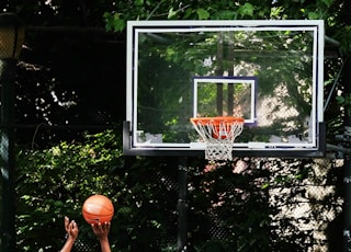 black portable basketball hoop