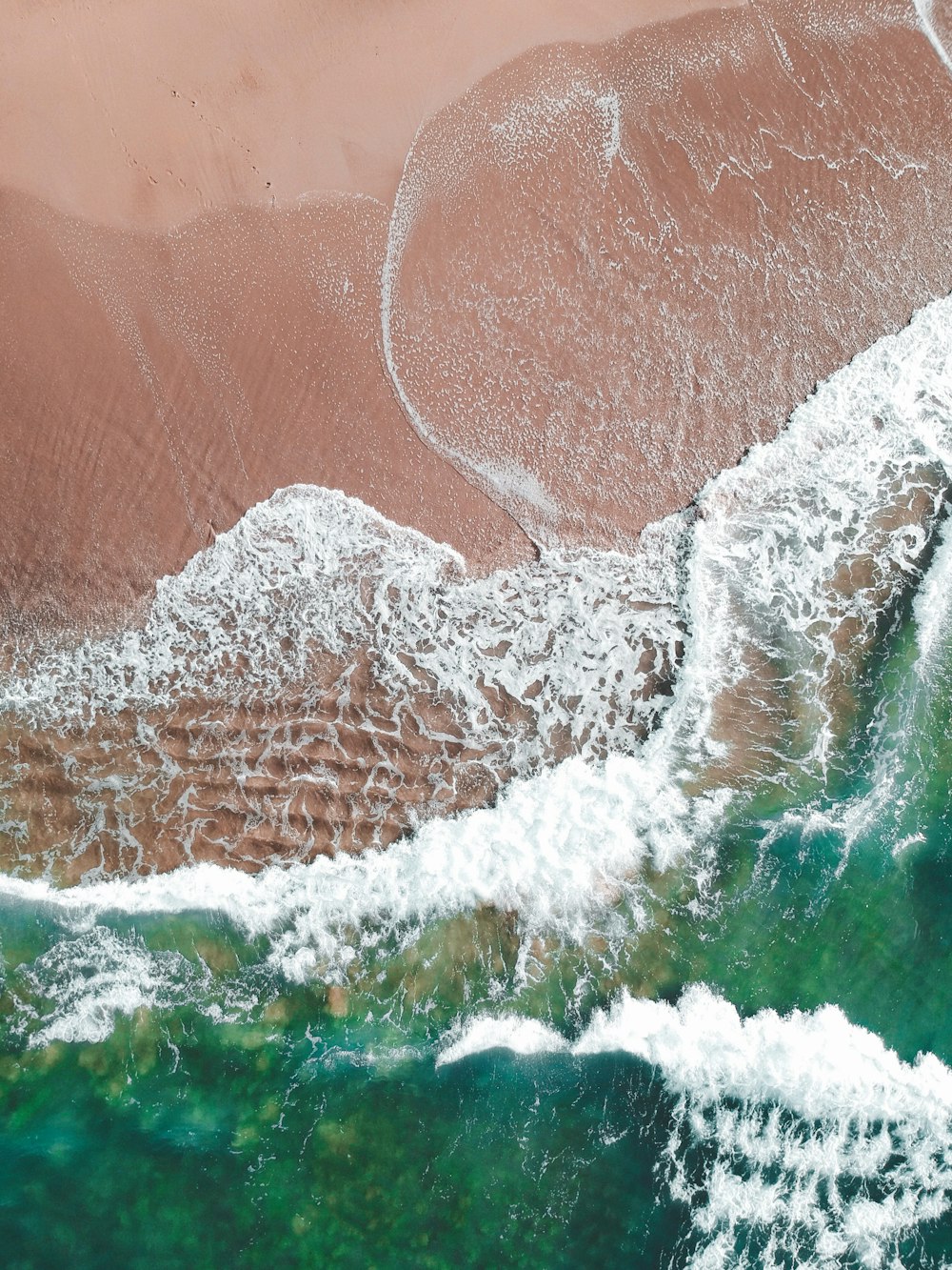 aerial photography of shore