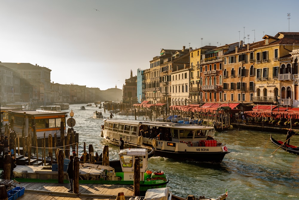 boat floating in the crowded river