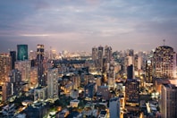 aerial photography of high-rise buildings under cloudy sky